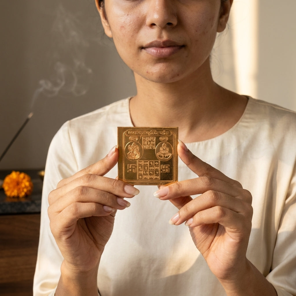 Vyapar Vriddhi Pocket Yantra - Laminated Copper (2 x 2 in)