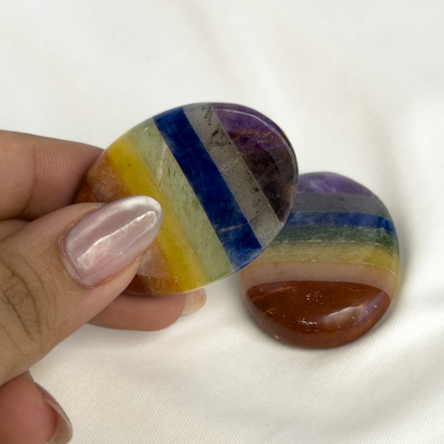 7 Chakra Worry Stone for Meditation & Balance