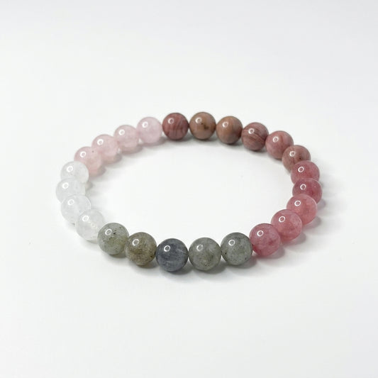 Self Love Bracelet – Rose Quartz, Moonstone & Labradorite