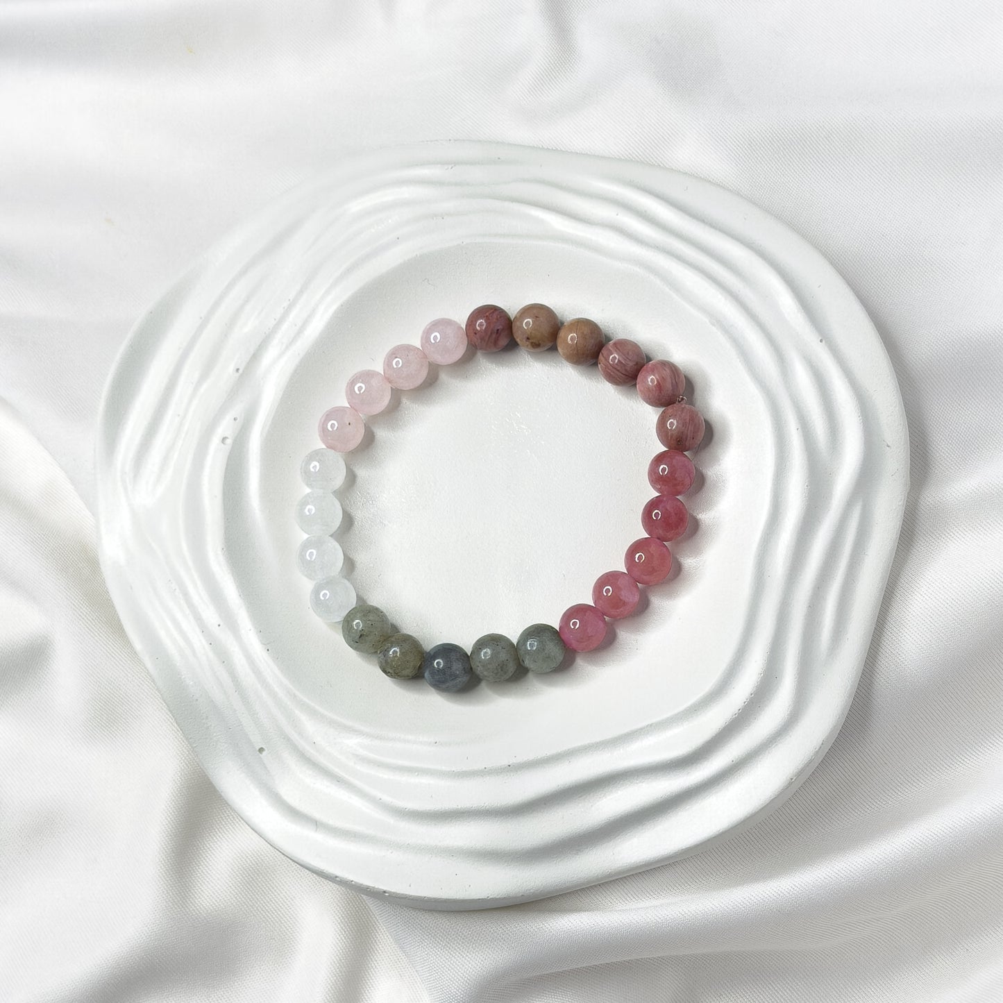 Self Love Bracelet – Rose Quartz, Moonstone & Labradorite