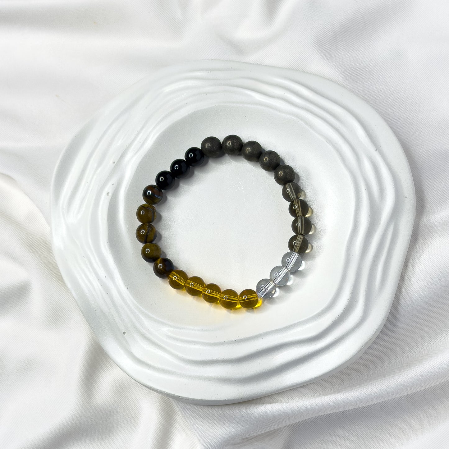 Road Opener Bracelet – Citrine, Hematite & Black Obsidian