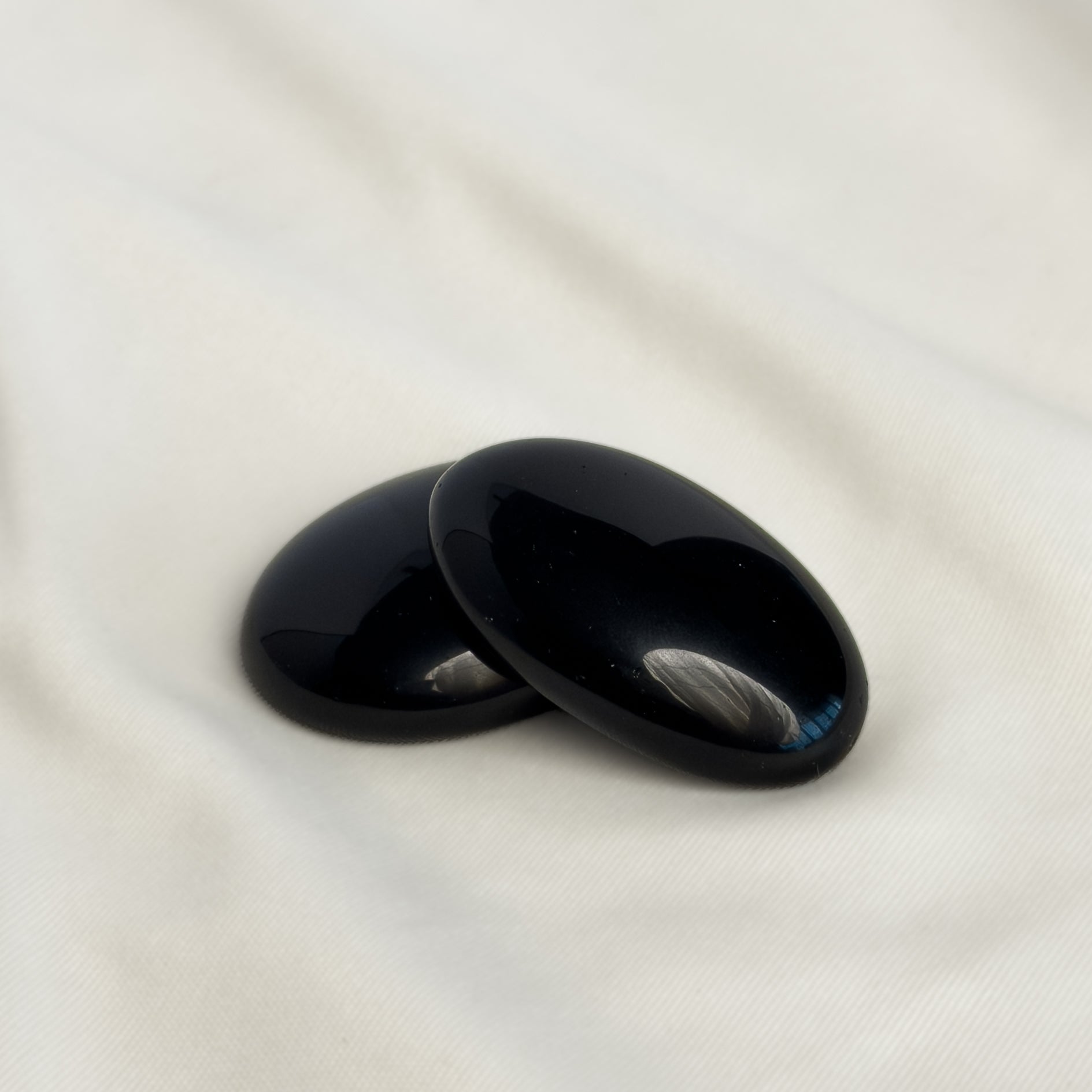 Black Obsidian Worry Stone for Protection & Grounding