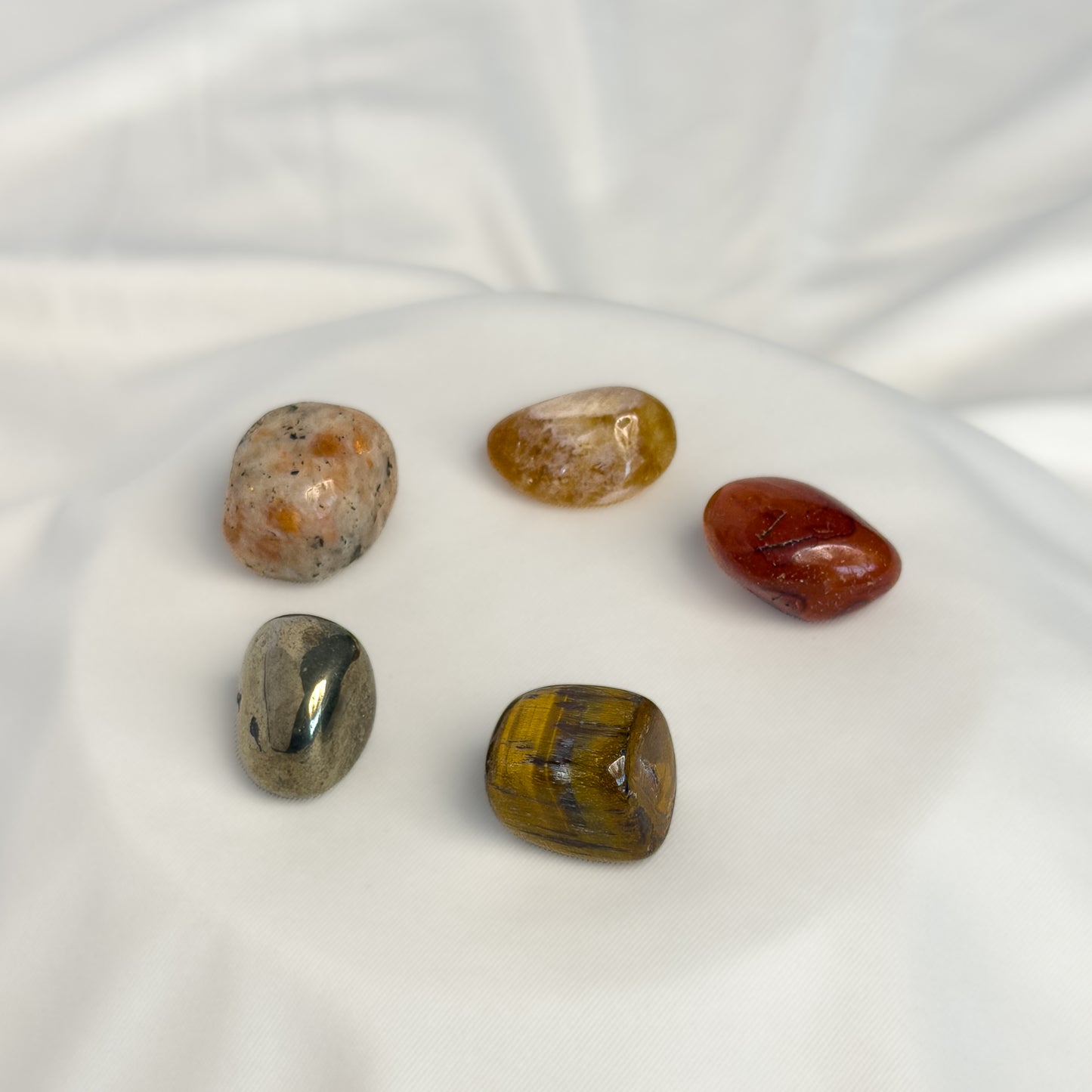 Leo Zodiac Crystal Kit – Polished Tumble Stones for Confidence & Success
