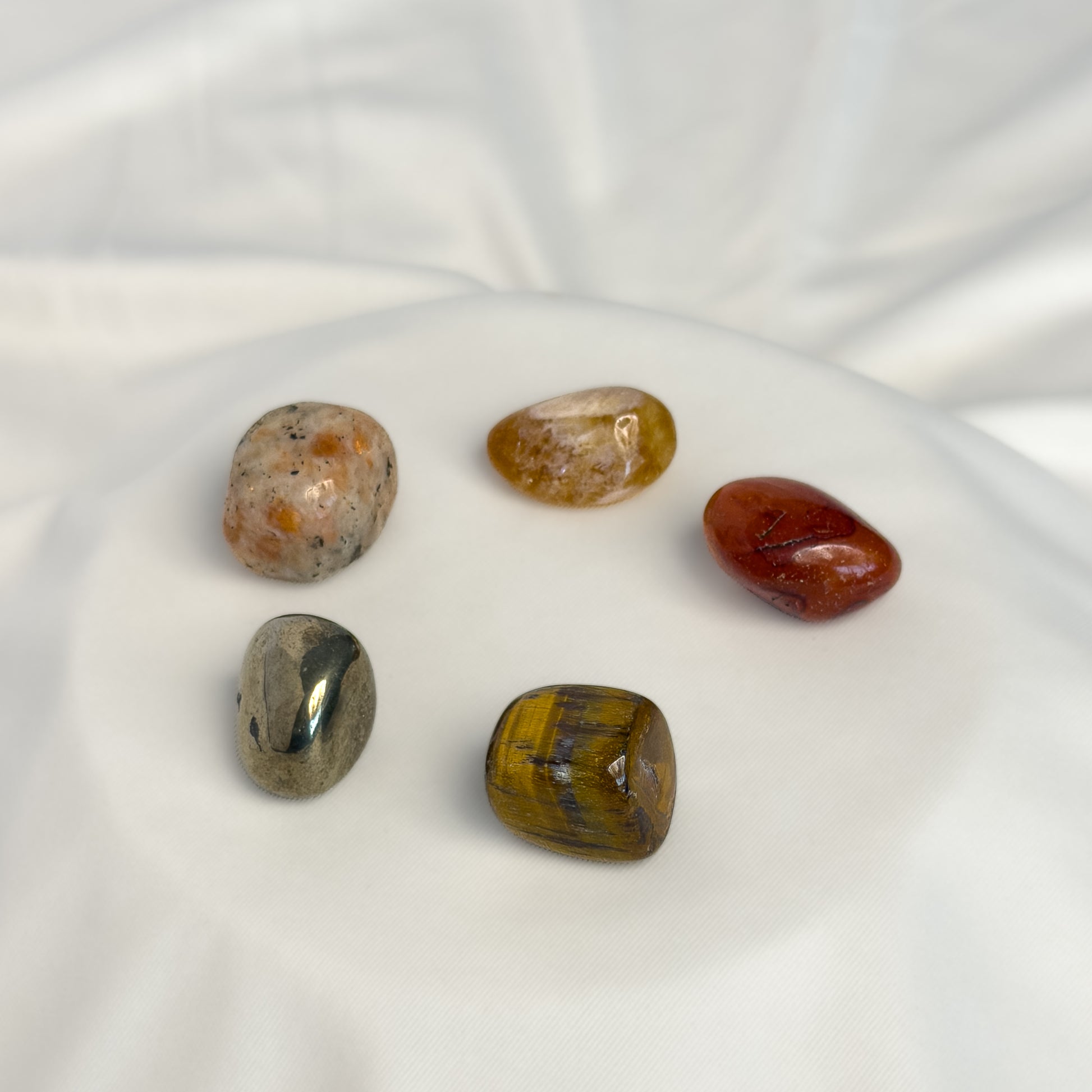 Leo Zodiac Crystal Kit – Polished Tumble Stones for Confidence & Success