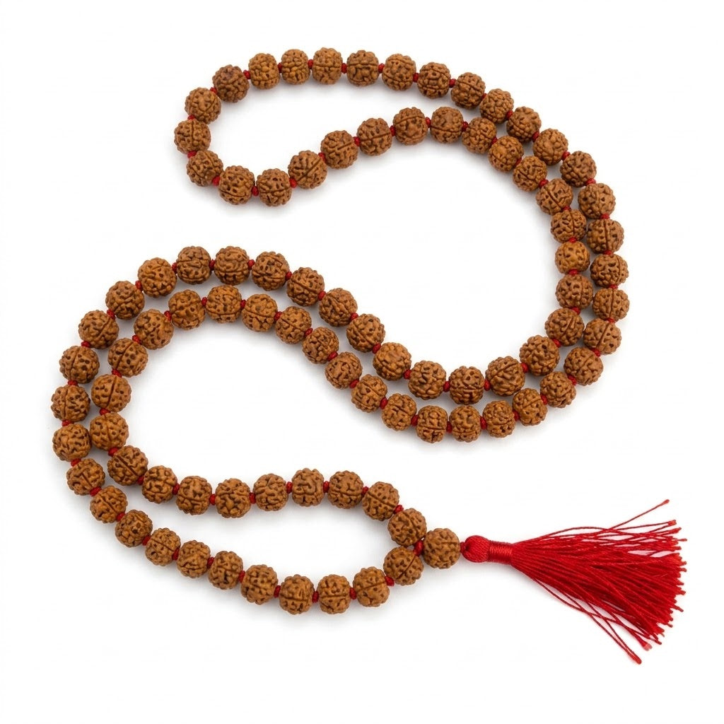 7 Mukhi Rudraksha Mala – 108+1 Beads (Small) | Java, Indonesia