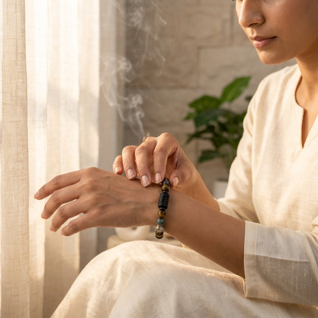 Scorpio Zodiac Bracelet – Black Obsidian with Scorpio Charm