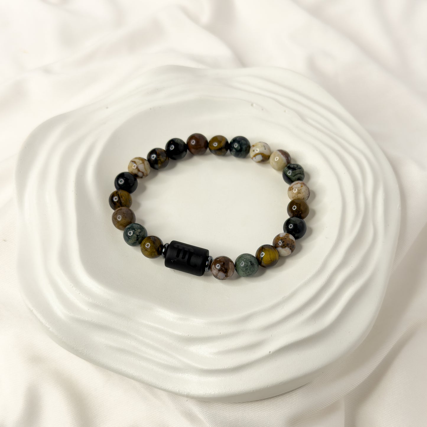 Scorpio Zodiac Bracelet – Black Obsidian with Scorpio Charm