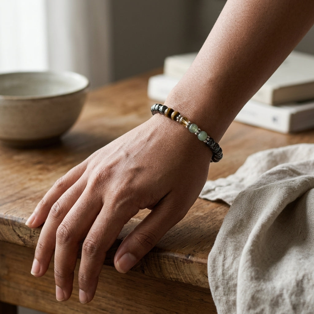 Pyrite Money Bracelet – Pyrite, Citrine & Green Aventurine