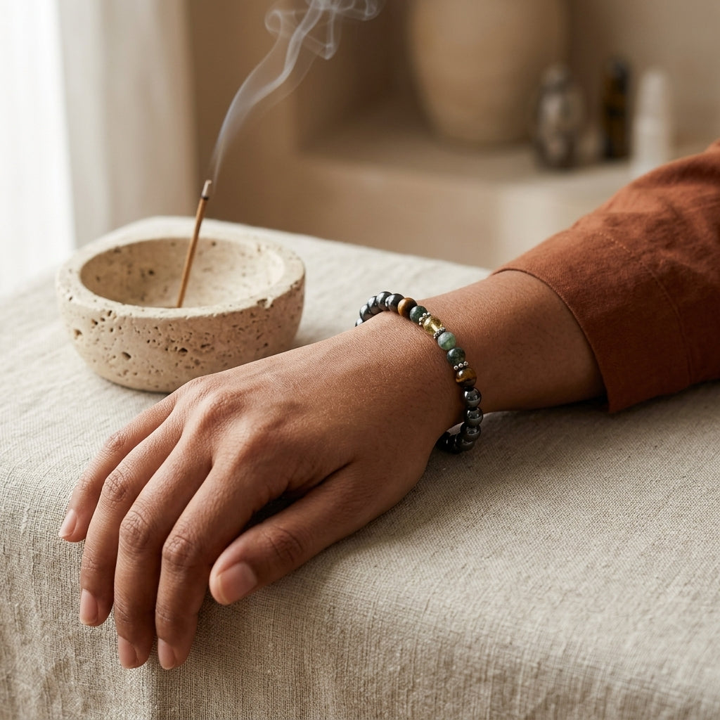 Pyrite Money Bracelet – Pyrite, Citrine & Green Aventurine