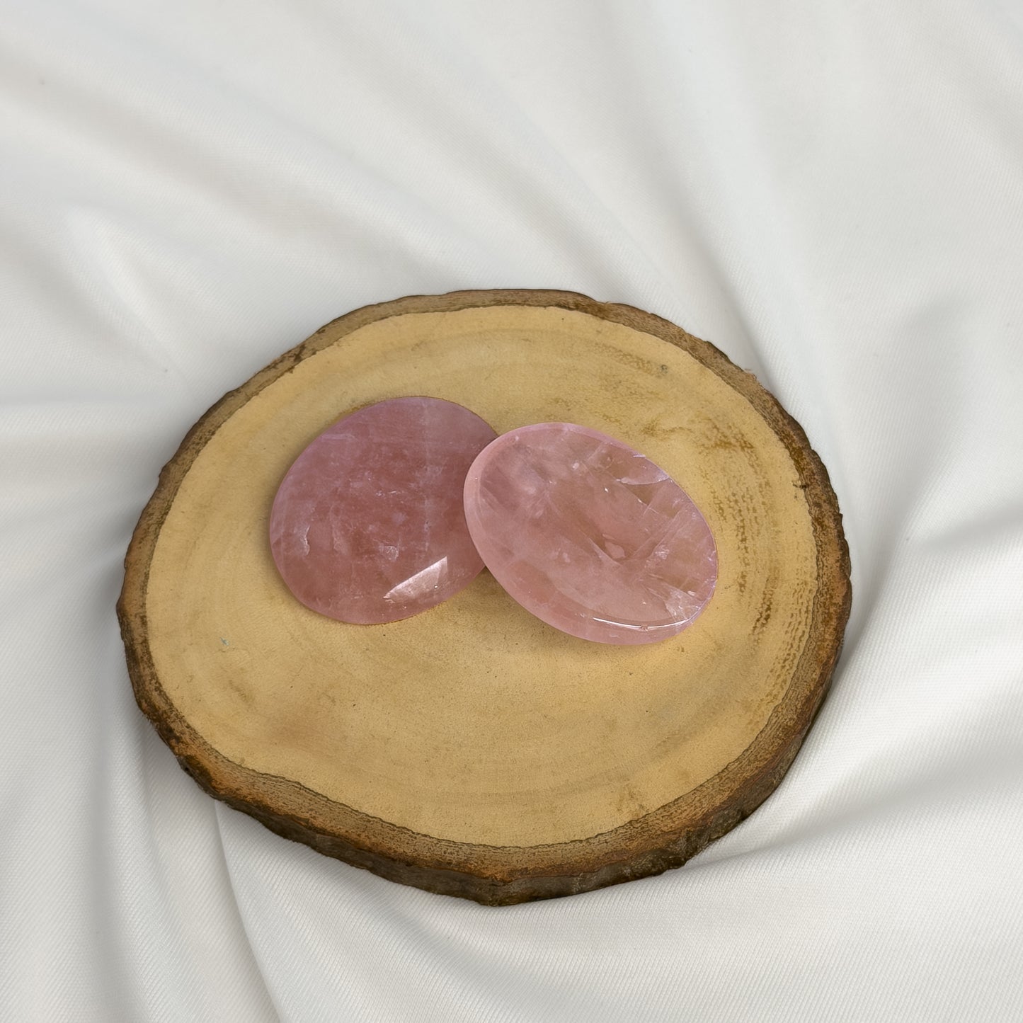 Rose Quartz Worry Stone for Self-Love & Emotional Healing