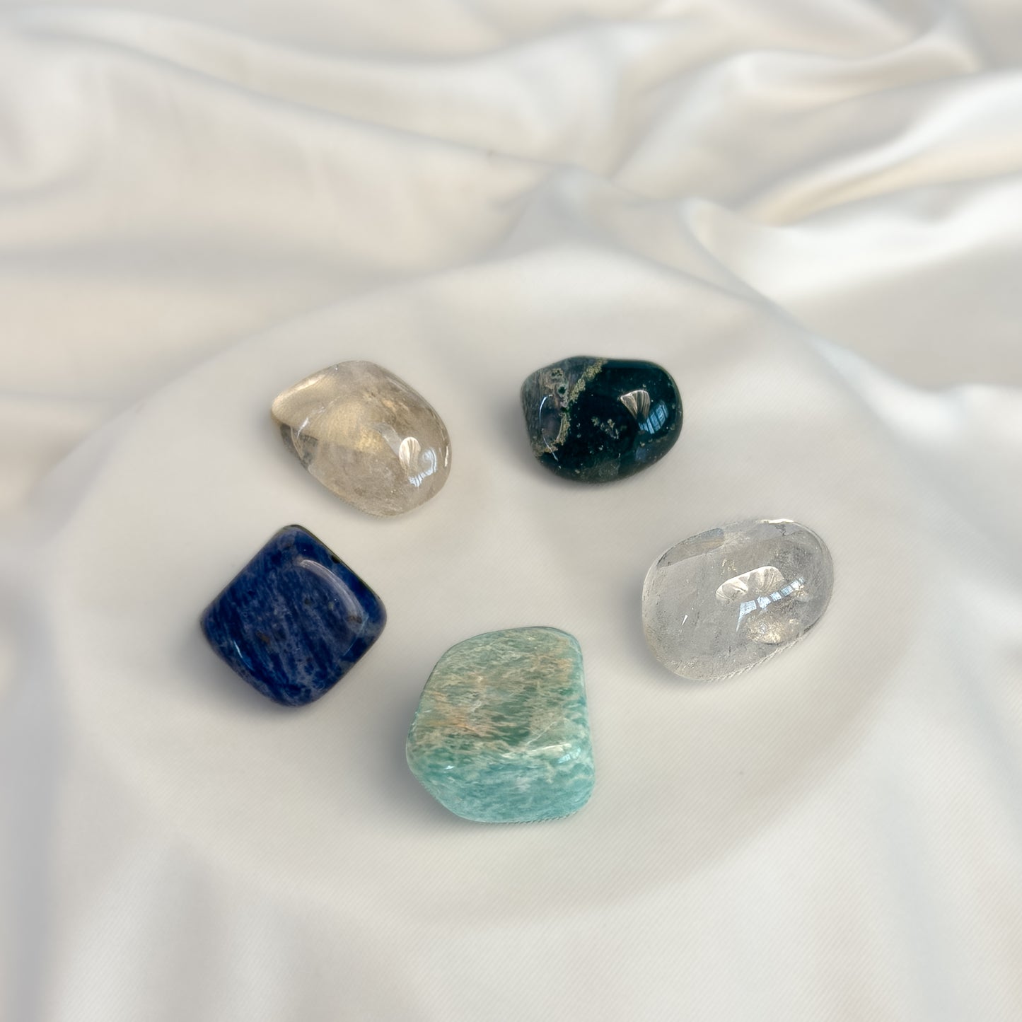Virgo Zodiac Crystal Kit – Polished Tumble Stones for Focus & Grounding
