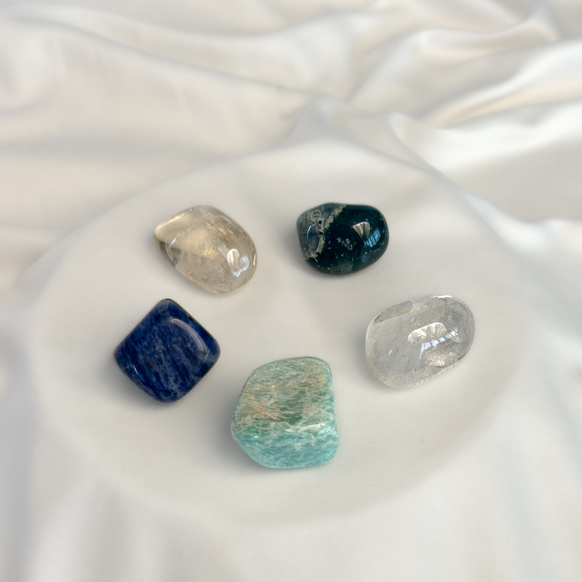 Virgo Zodiac Crystal Kit – Polished Tumble Stones for Focus & Grounding