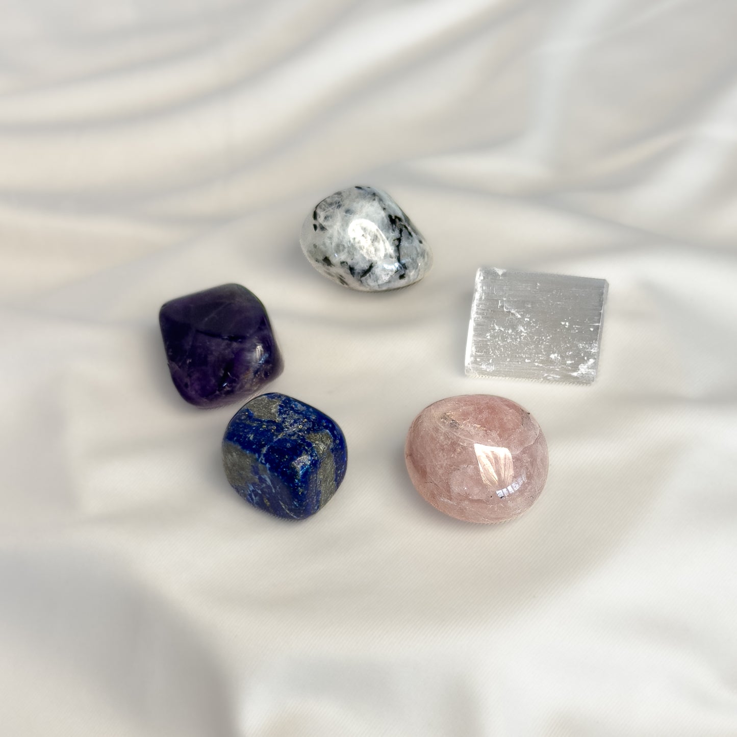Pisces Zodiac Crystal Kit – Polished Tumble Stones for Peace & Spiritual Growth