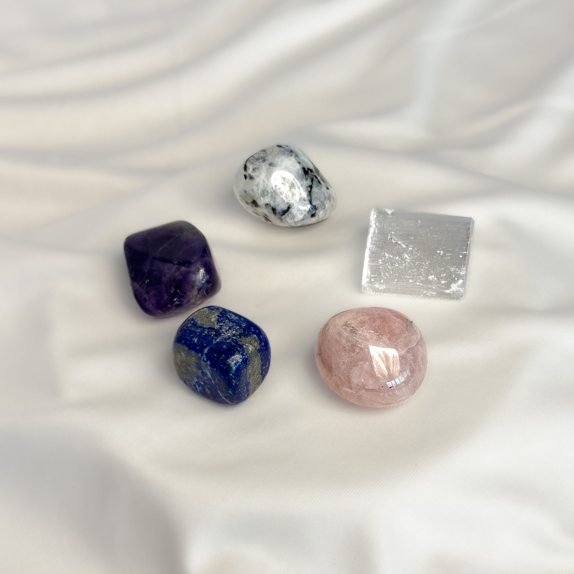 Pisces Zodiac Crystal Kit – Polished Tumble Stones for Peace & Spiritual Growth
