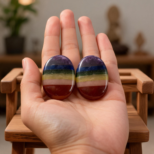 7 Chakra Worry Stone for Meditation & Balance