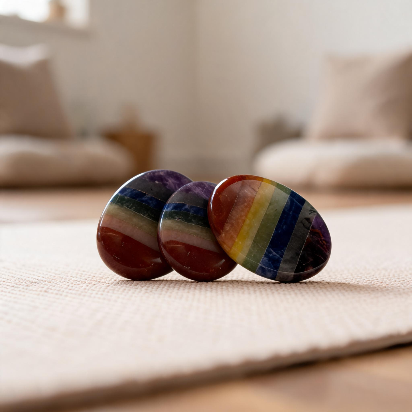 7 Chakra Worry Stone for Meditation & Balance