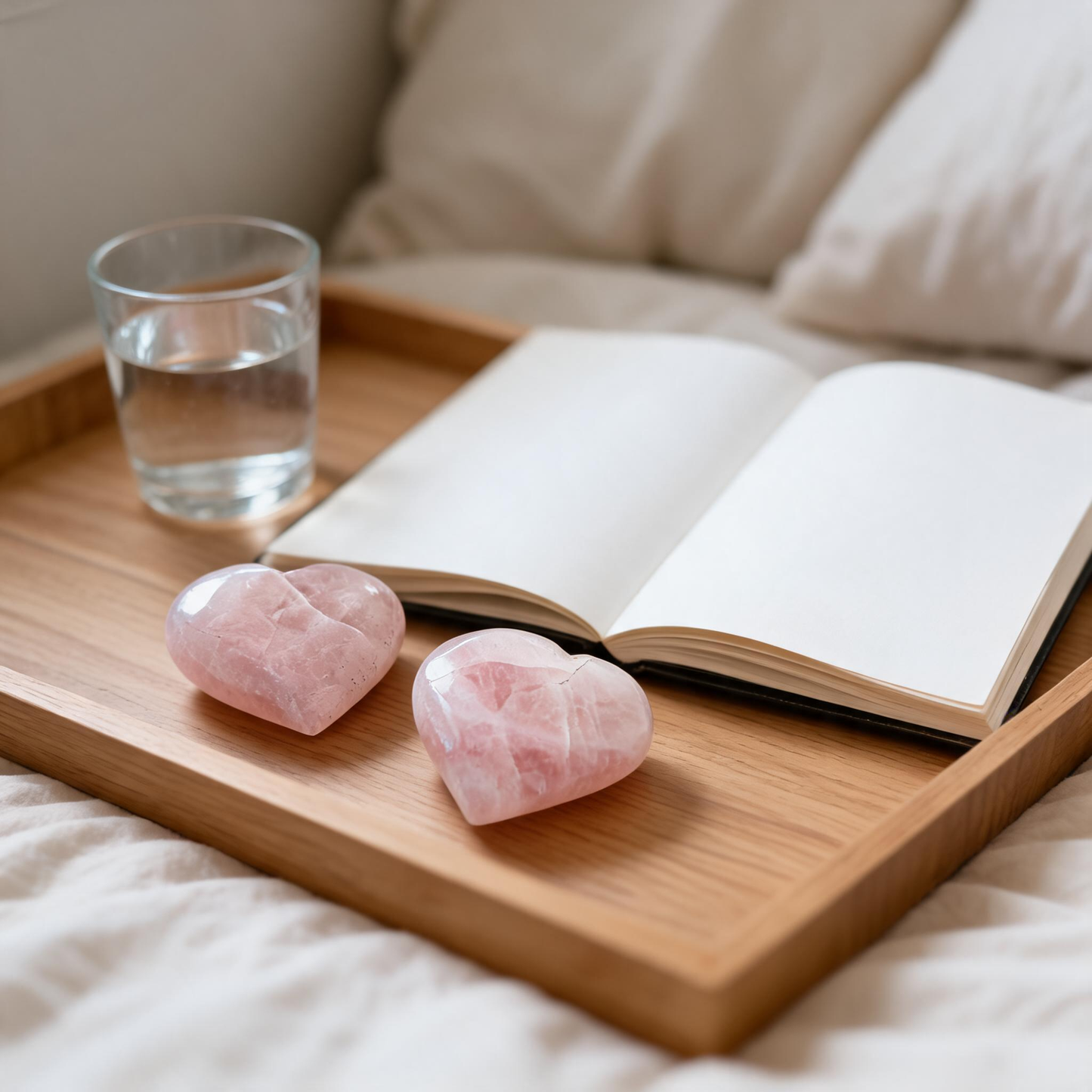 Rose Quartz Heart – Hand Carved Crystal Heart (5cm)