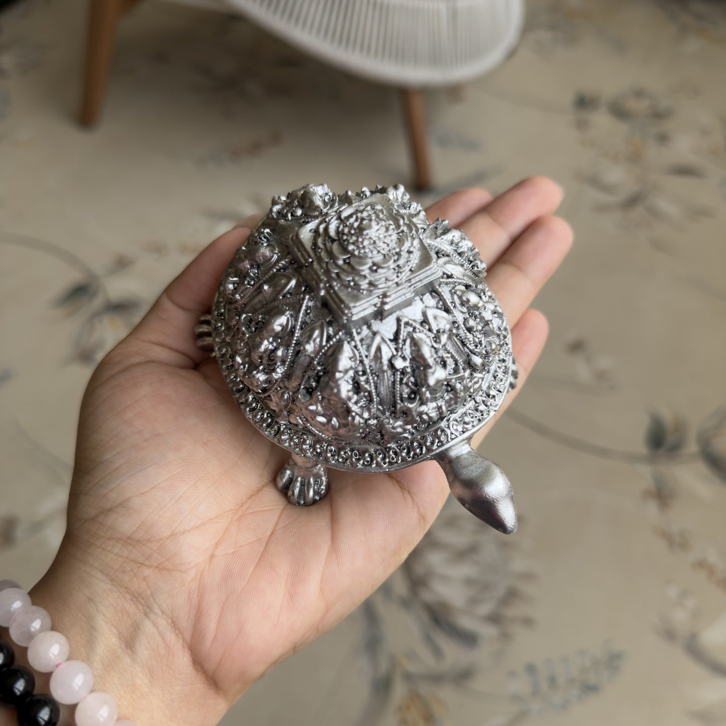 Oxidised Silver Tortoise Figurine – Vastu Decor