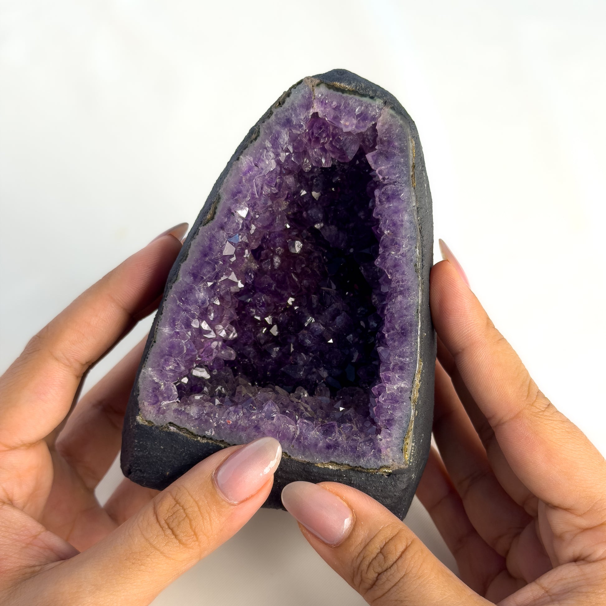Natural Amethyst Cluster Raw Geode for Calm & Negative Energy Cleansing