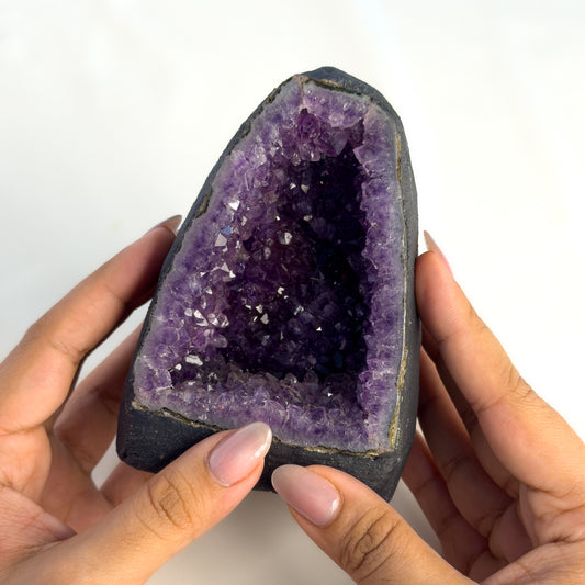 Natural Amethyst Cluster Raw Geode for Calm & Negative Energy Cleansing