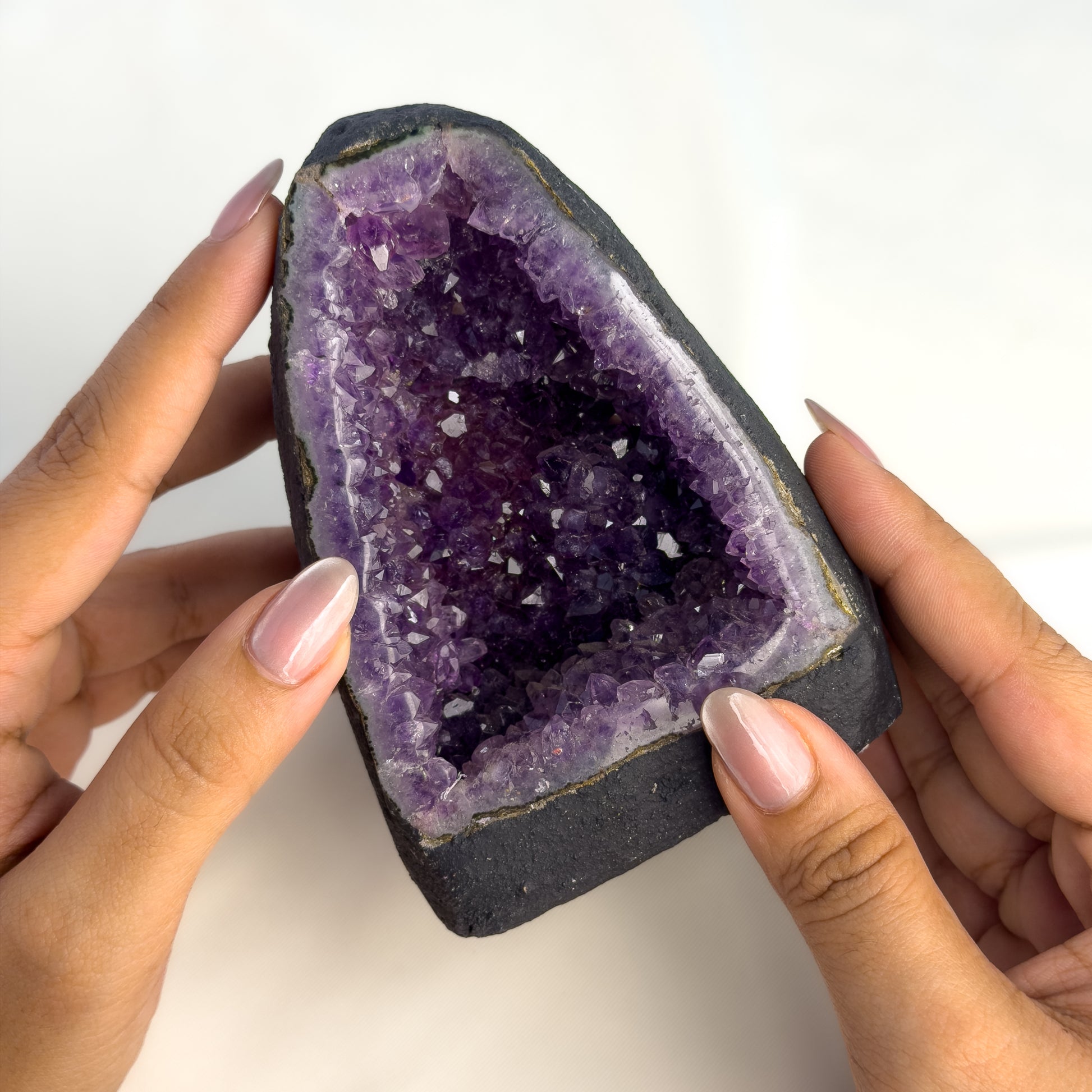 Natural Amethyst Cluster Raw Geode for Calm & Negative Energy Cleansing