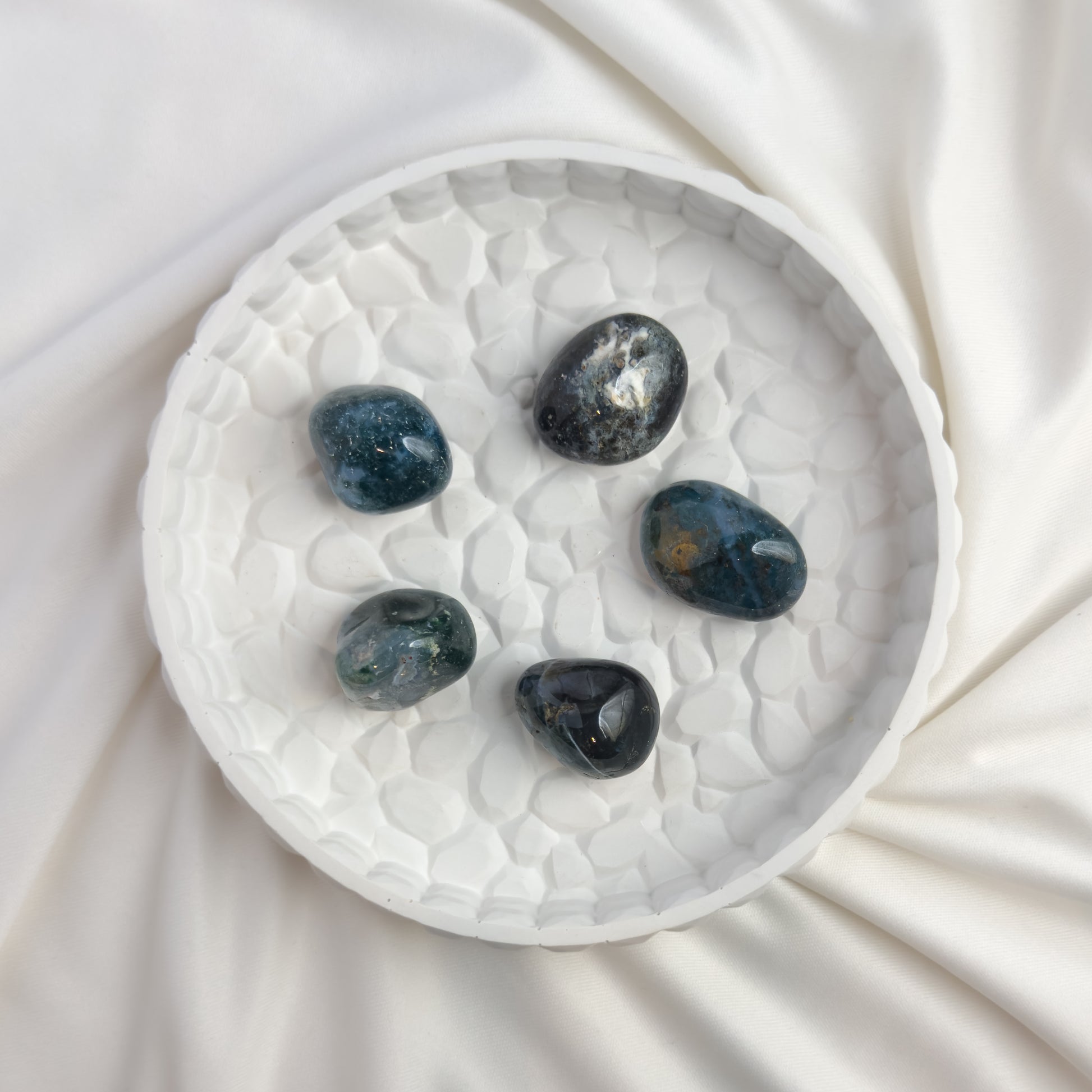 Moss Agate Tumble Stone – Natural Crystal