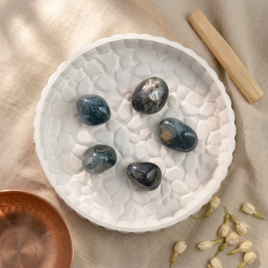 Moss Agate Tumble Stone – Natural Crystal