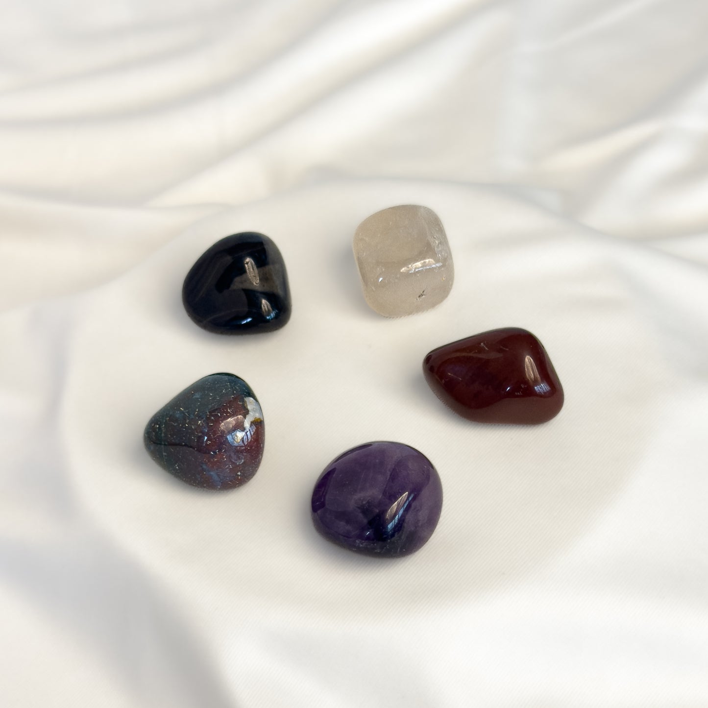 Scorpio Zodiac Crystal Kit – Polished Tumble Stones for Transformation & Protection