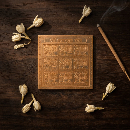 Shree Navgraha  Pocket Yantra - Laminated Copper (2 x 2 in)