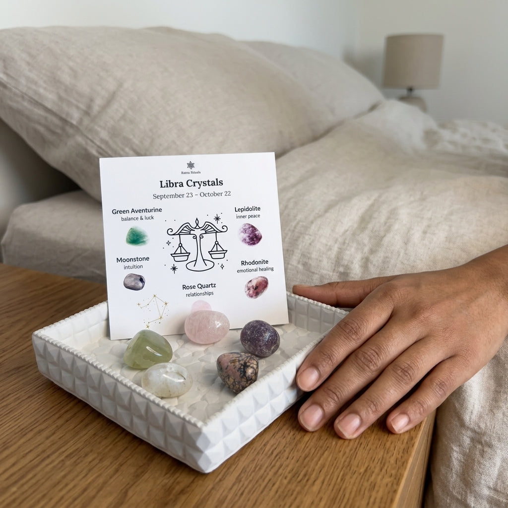 Libra Zodiac Crystal Kit – Polished Tumble Stones for Balance & Harmony
