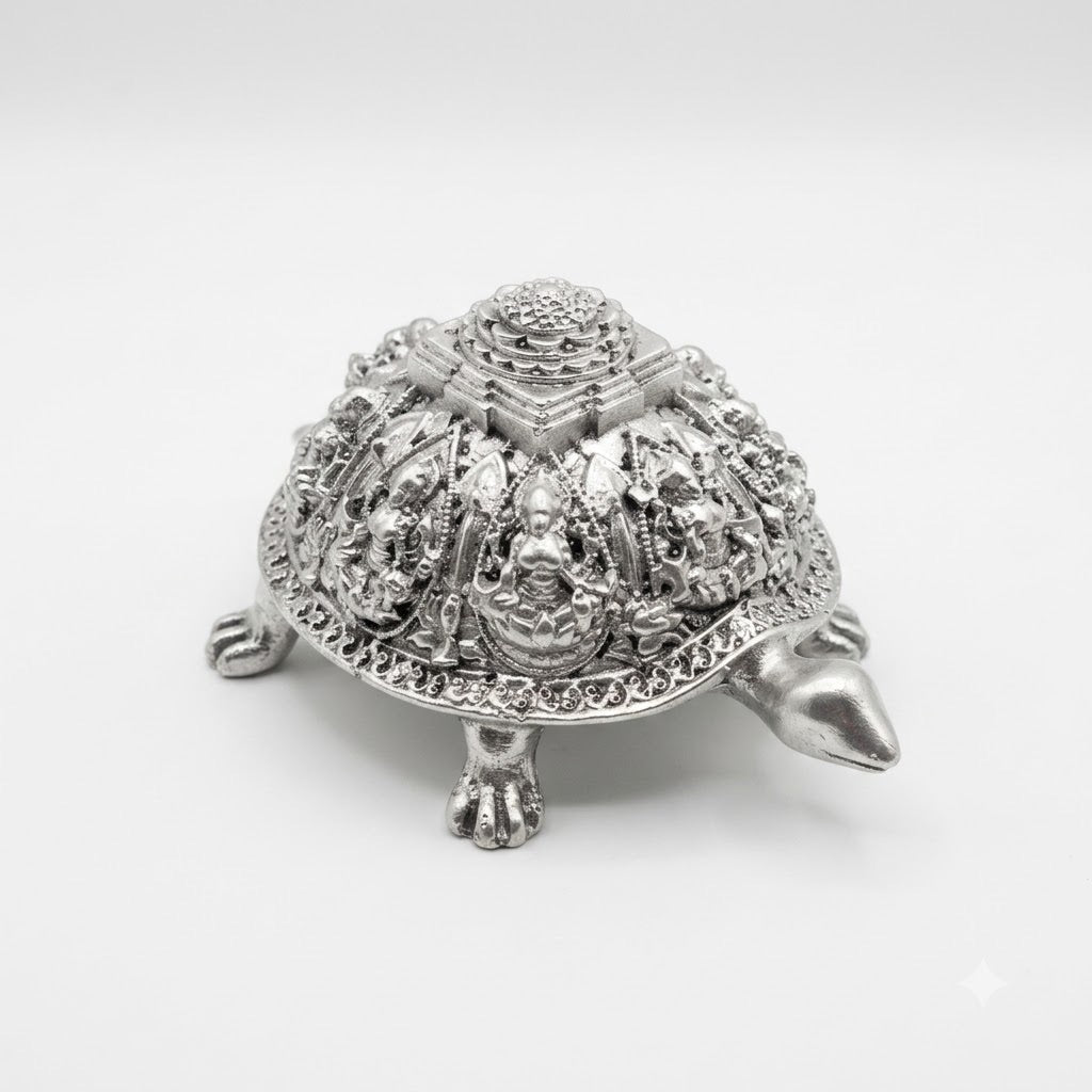 Oxidised Silver Tortoise / Turtle Figurine – Vastu Decor