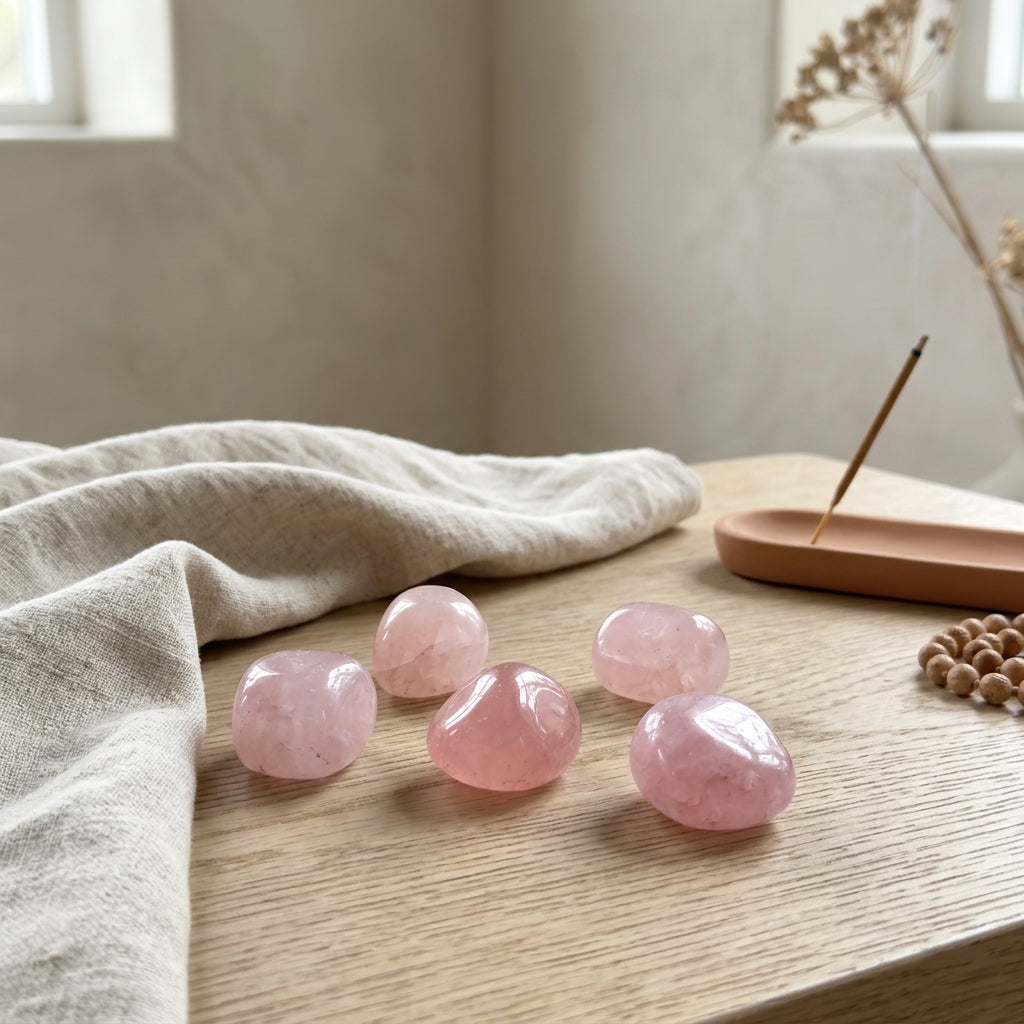 Rose Quartz Tumble Stone – Natural Love Crystal