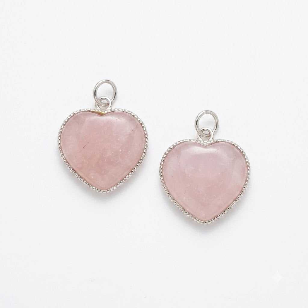 Rose Quartz Heart Pendant – Crystal Locket for Love