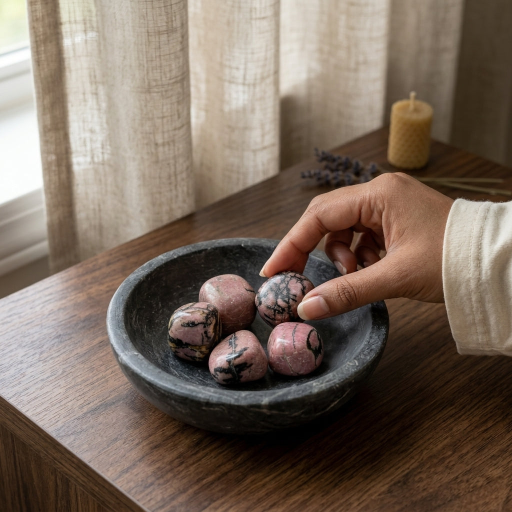 Rhodonite Tumble Stone – Natural Crystal