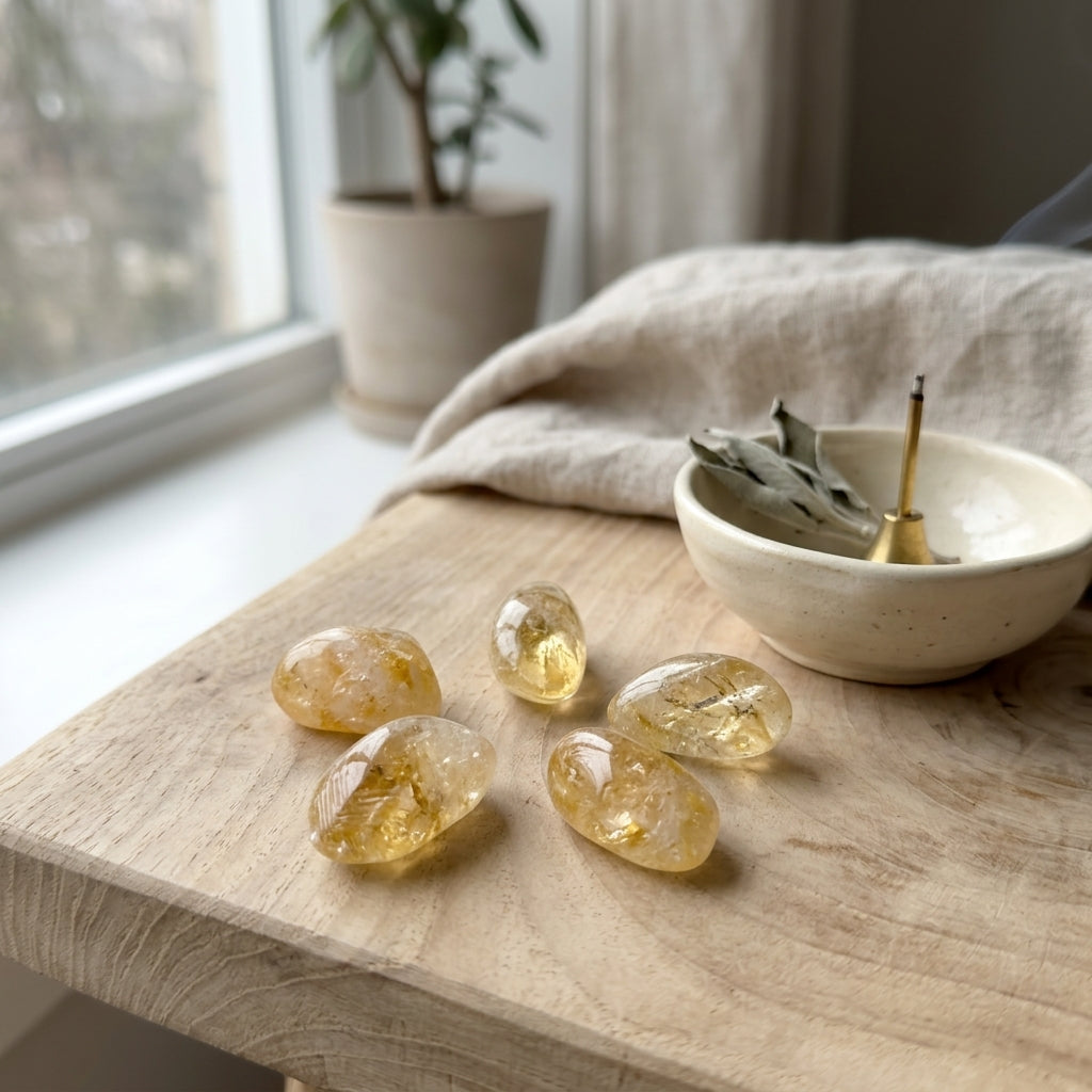Citrine Tumble Stone – Natural Wealth Crystal