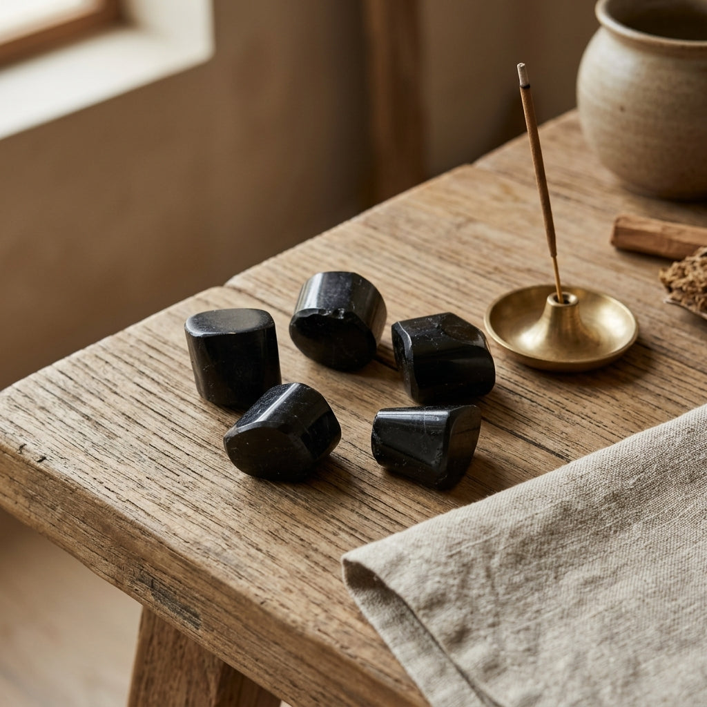 Black Tourmaline Tumble Stone – Protection Crystal