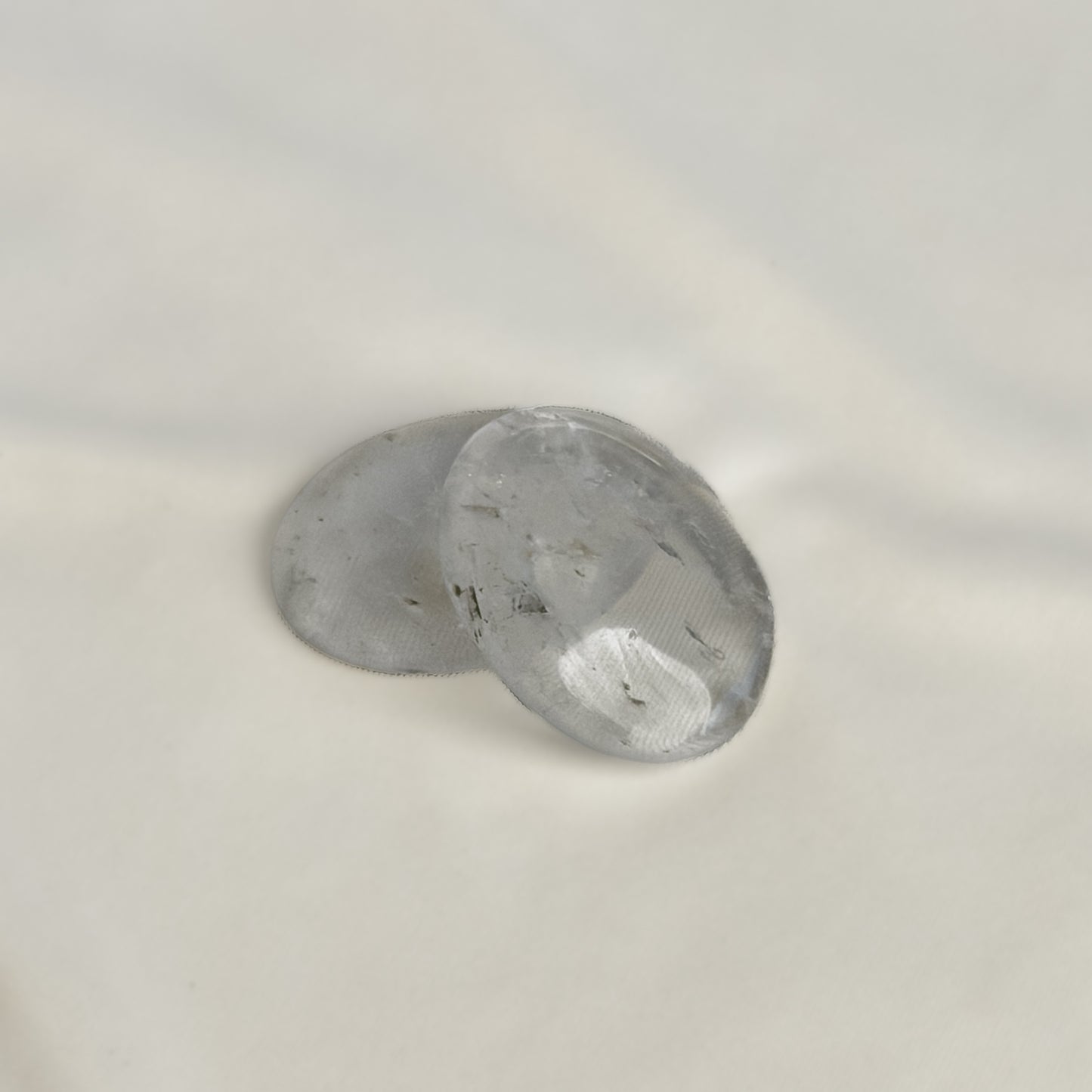 Clear Quartz Worry Stone for Clarity & Energy Cleansing