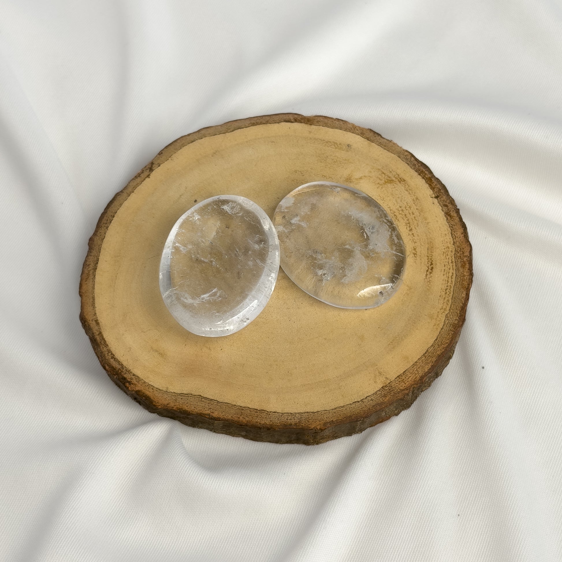 Clear Quartz Worry Stone for Clarity & Energy Cleansing