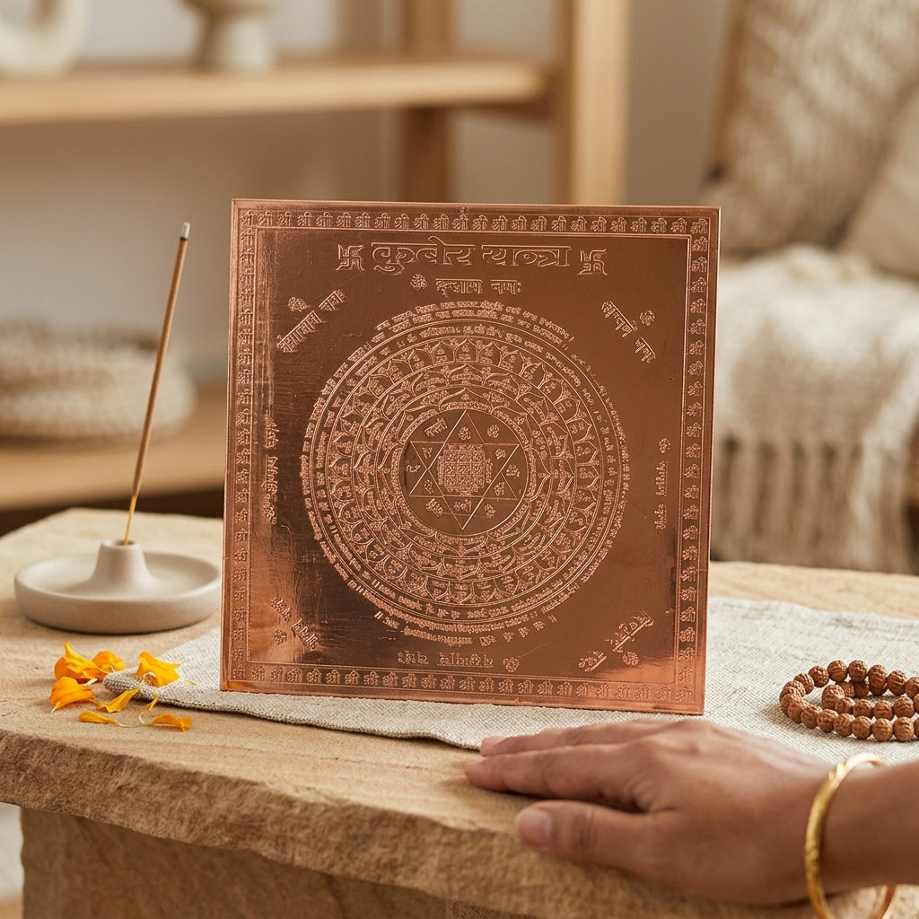 Kuber Yantra (Large 5x5 Inch) – Framed Copper for Shop & Office