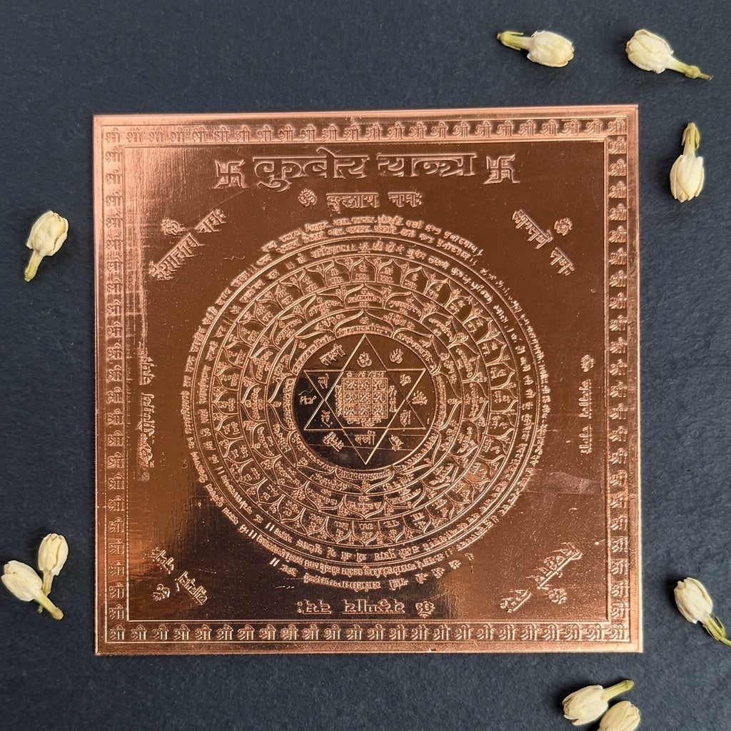 Kuber Yantra (Large 5x5 Inch) – Framed Copper for Shop & Office
