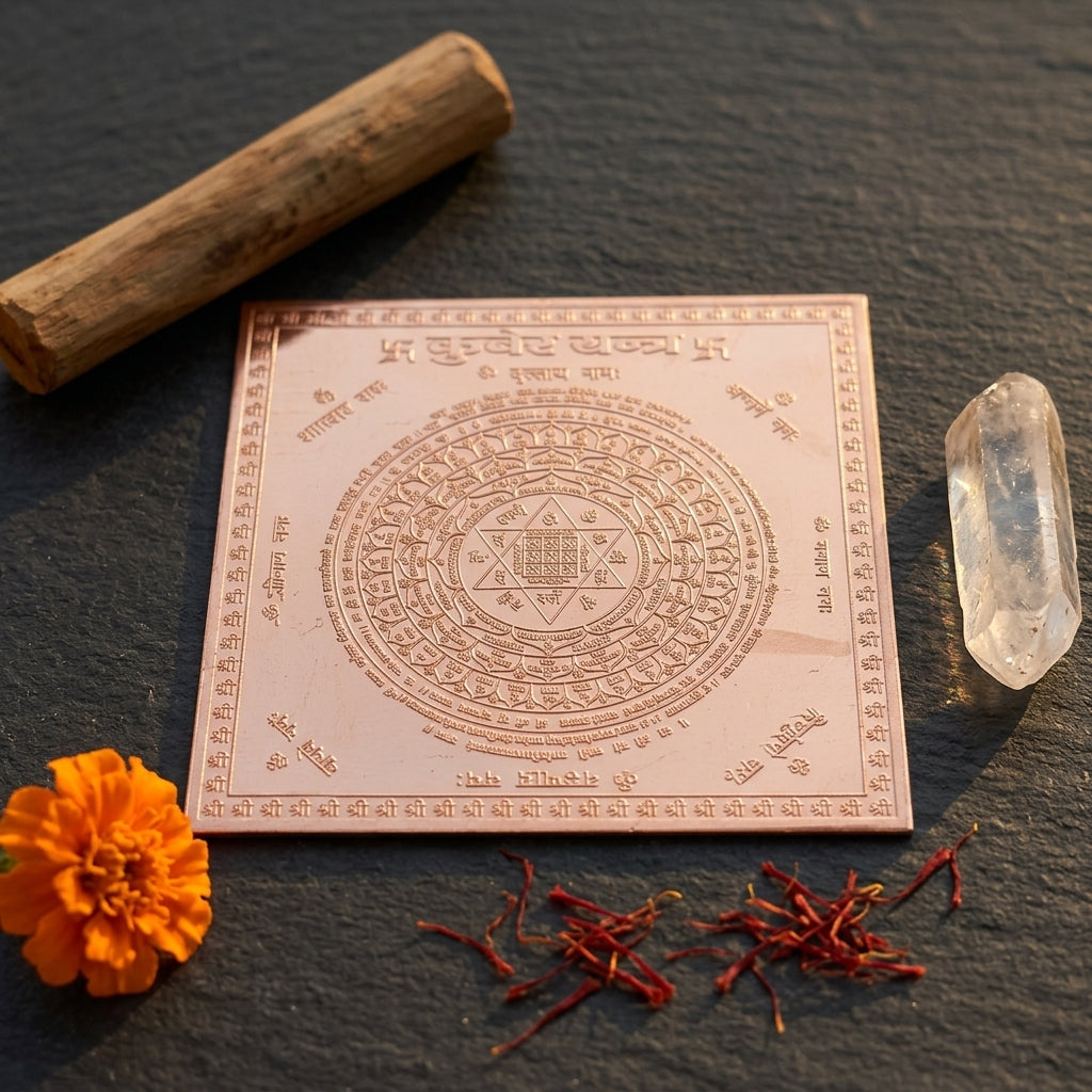 Kuber Yantra (Large 5x5 Inch) – Framed Copper for Shop & Office