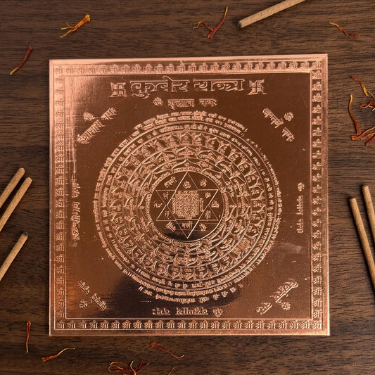 Kuber Yantra (Large 5x5 Inch) – Framed Copper for Shop & Office