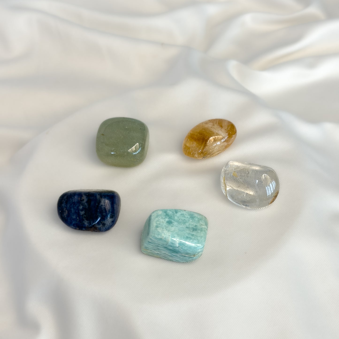 Gemini Zodiac Crystal Kit – Polished Tumble Stones for Clarity & Communication