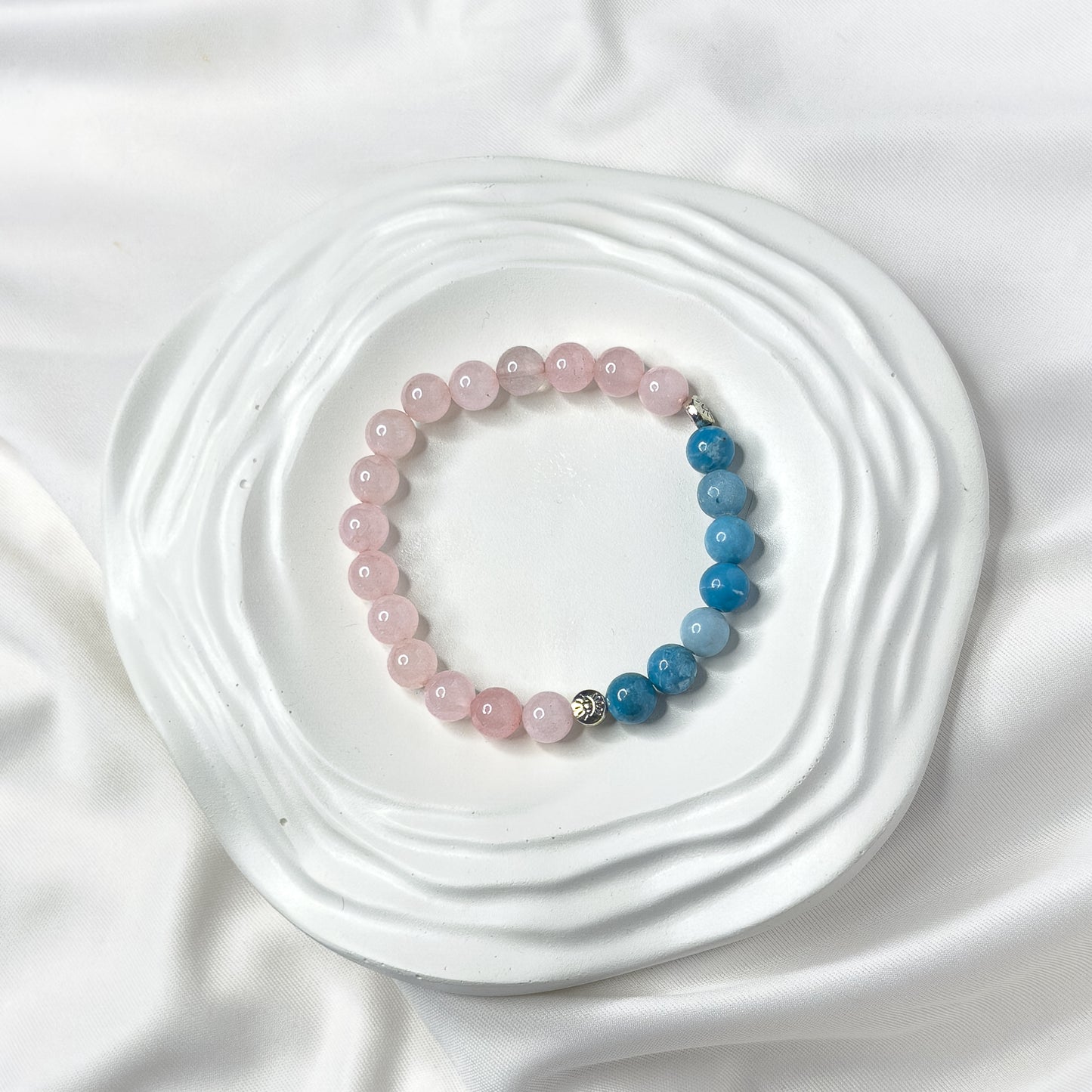 Calm Soul Bracelet – Rose Quartz & Larimar for Inner Peace