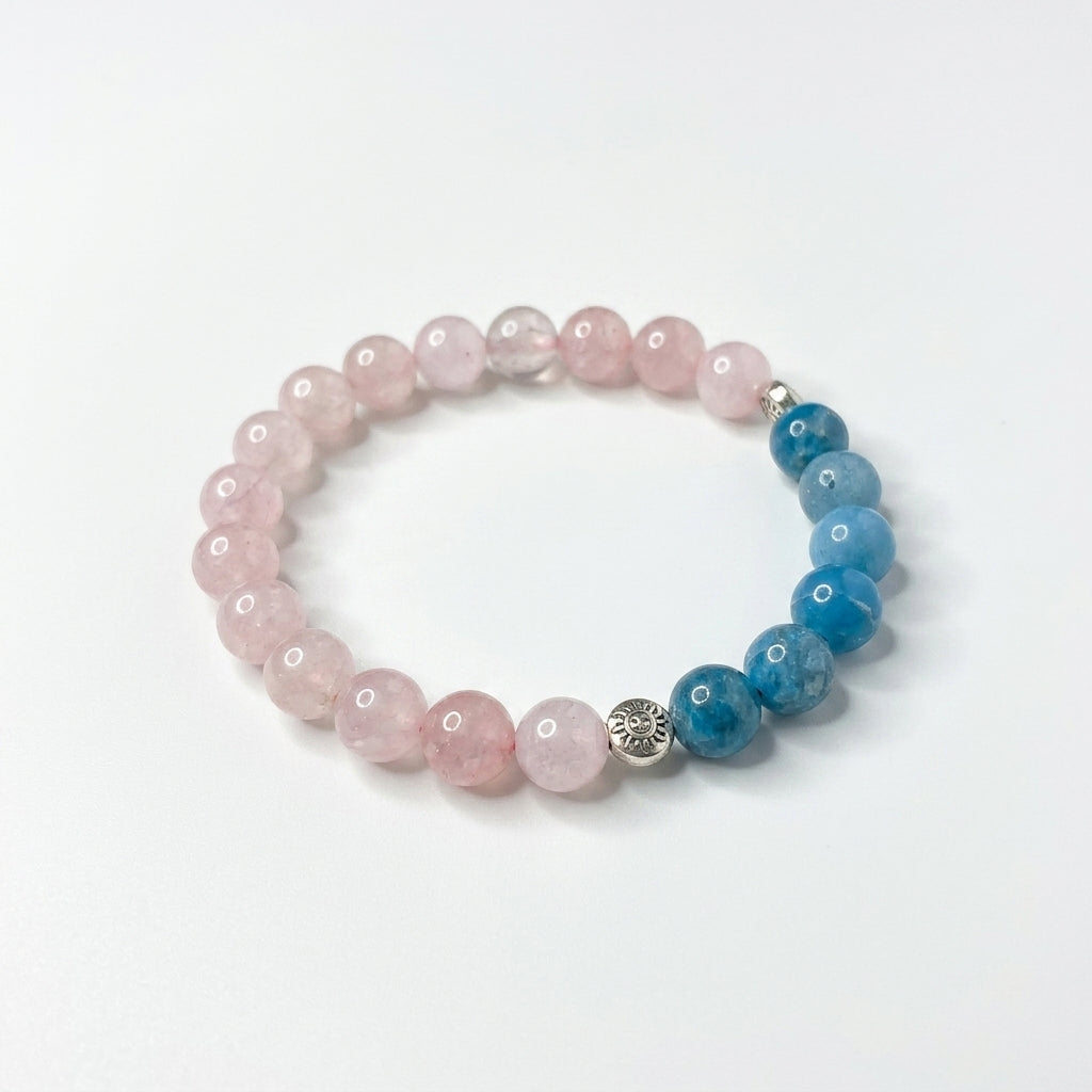 Calm Soul Bracelet – Rose Quartz & Larimar for Inner Peace