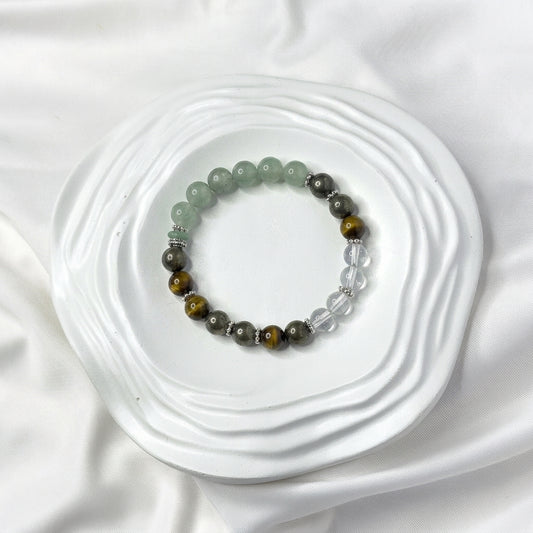 Money Attraction Bracelet – Citrine, Tiger's Eye & Green Aventurine