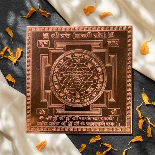 Shree Yantra – Framed Copper 4x4 Inch for Wealth