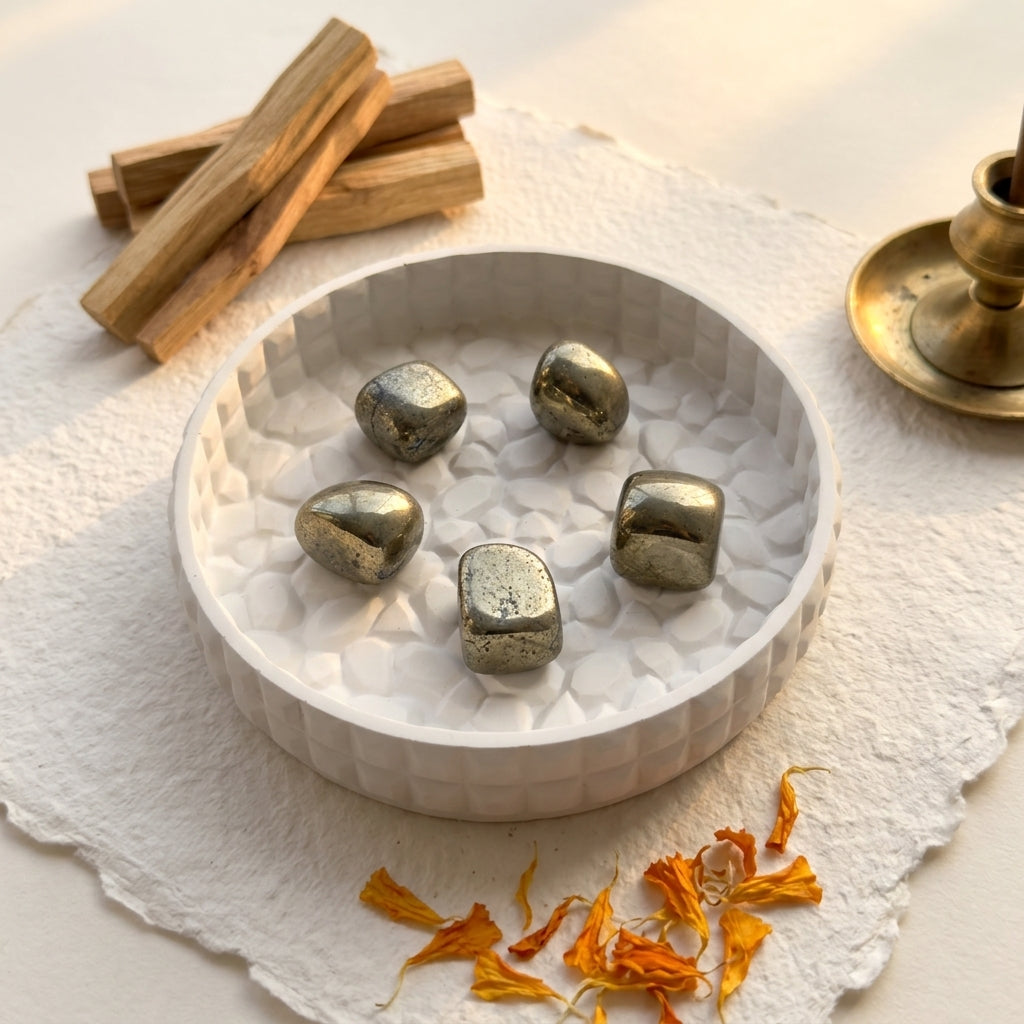 Pyrite Tumble Stone – Natural Money Crystal