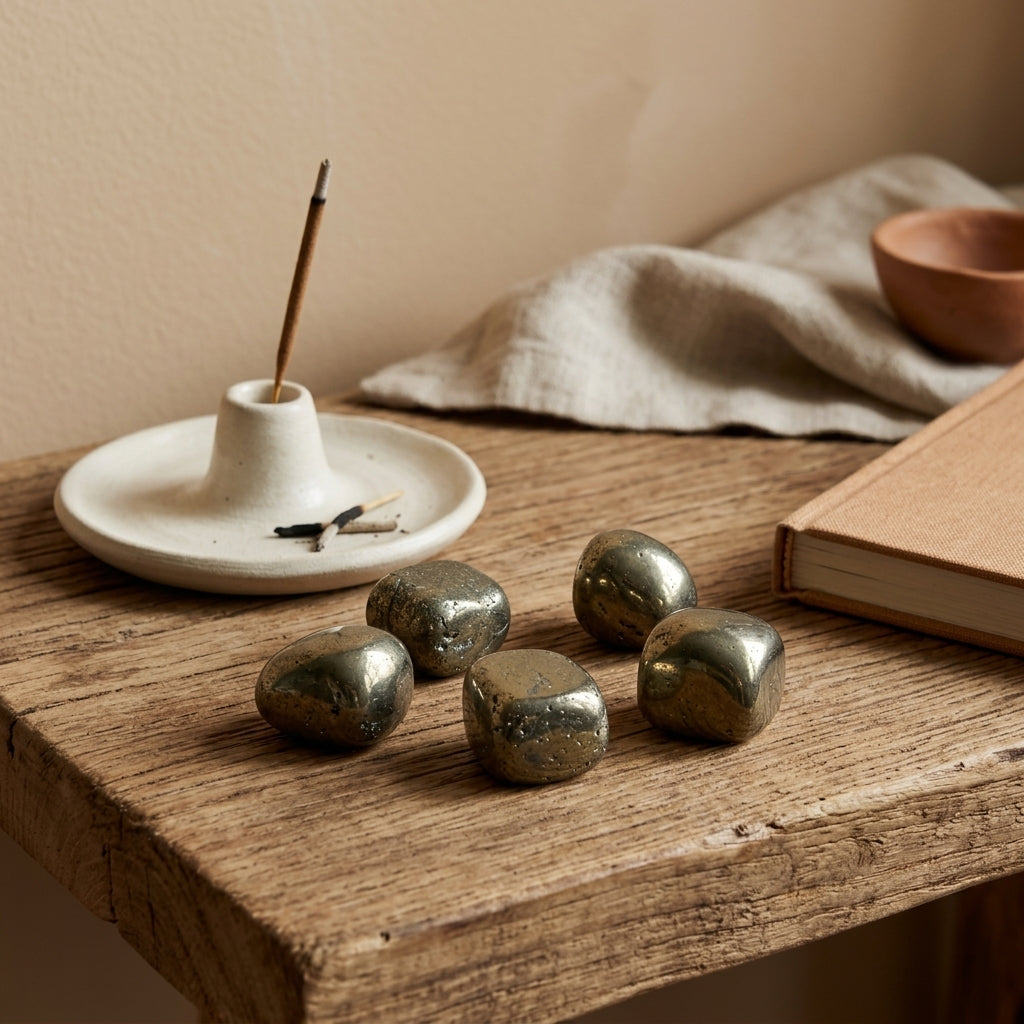 Pyrite Tumble Stone – Natural Money Crystal