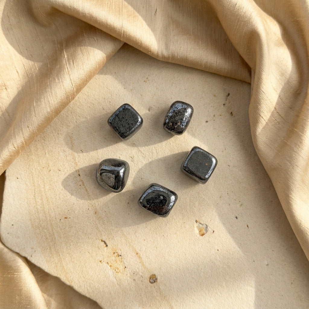 Hematite Tumble Stone – Natural Grounding Crystal